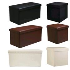 Faux Leather Folding Storage