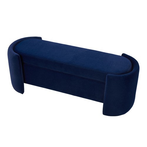 Velvet ottoman storage box - velvet,