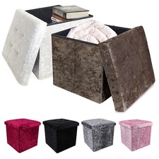 Crushed Velvet Ottoman Foot