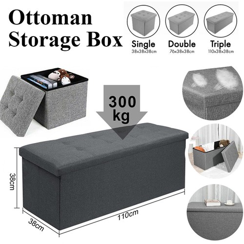 Folding ottoman storage box - storage,