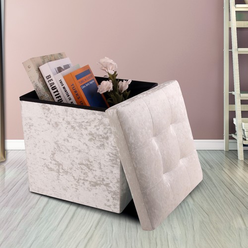 Crushed velvet ottoman foot - velvet,
