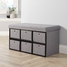 Folding Ottoman 6 Drawer