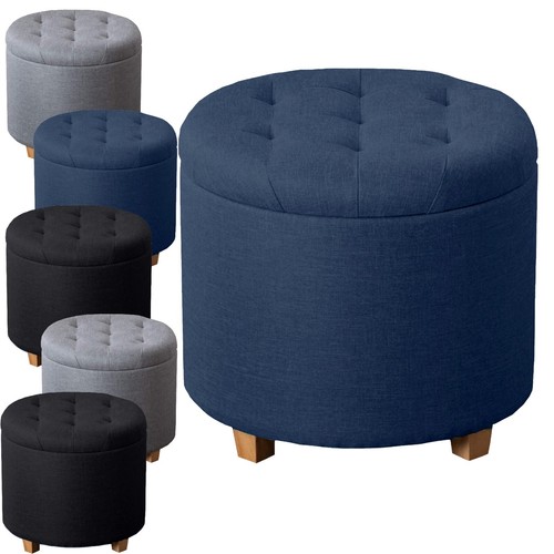 Ottoman storage box - box, round