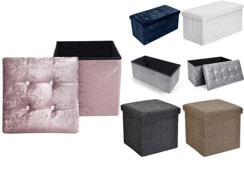 Foldable storage box - box, ottoman