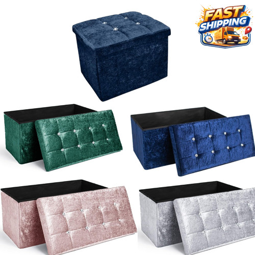 Crushed velvet storage box - crushed,