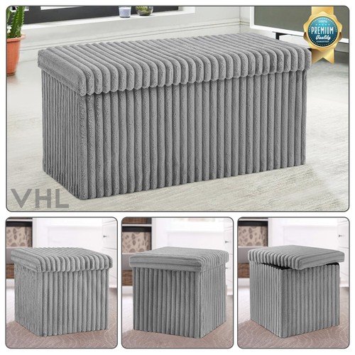 Ottoman storage box ribbed - ottoman,