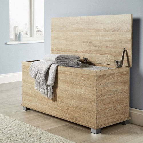 Ottoman storage chest oak toy - storage,