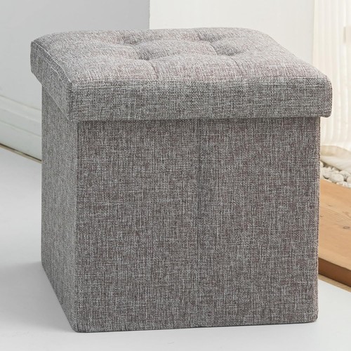 Folding storage ottoman seat - folding,