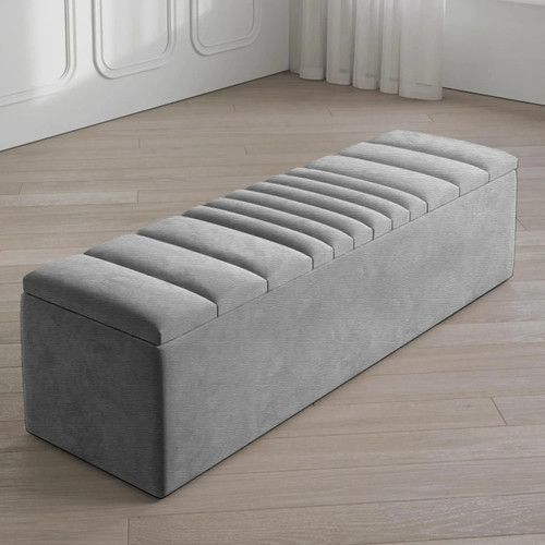 Large ottoman storage plush - ottoman,