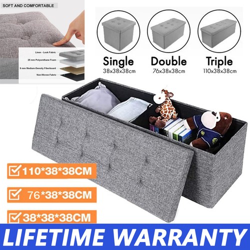Folding ottoman storage box - ottoman,